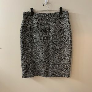 Garnet Hill | Wool and Nylon pleaded pencil skirt